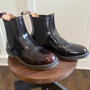Dr. Martens Patent Leather Chelsea Boots – Deep Burgundy – Women’s Size 7 – Rare
